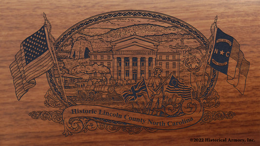 Lincoln County North Carolina Engraved Rifle Buttstock