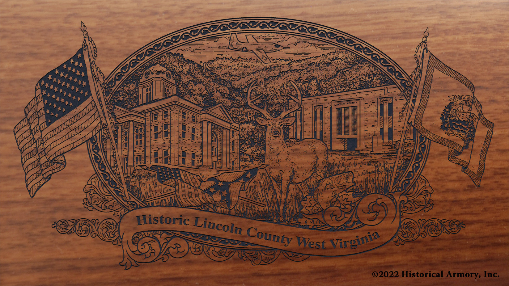Lincoln County West Virginia Engraved Rifle Historical Armory