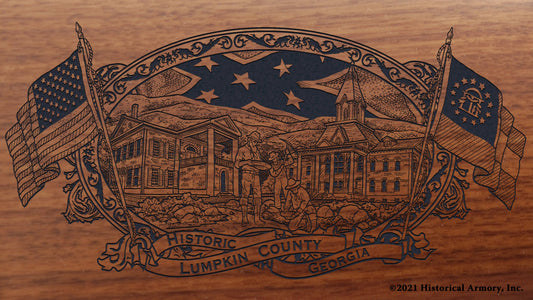 Lumpkin County Georgia Engraved Rifle Buttstock