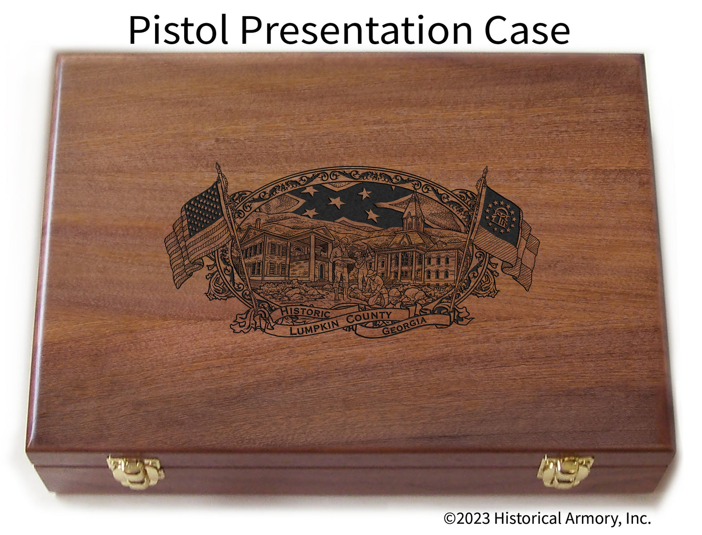 Lumpkin County Georgia Engraved .45 Auto Ruger 1911 Presentation Case