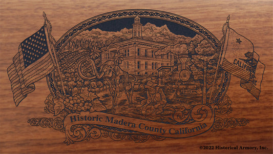 Madera County California Engraved Rifle Buttstock