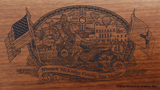 McKinley County New Mexico Engraved Rifle Buttstock