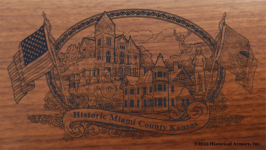 Miami County Kansas Engraved Rifle Buttstock