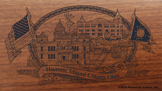 Miami County Ohio Engraved Rifle Buttstock