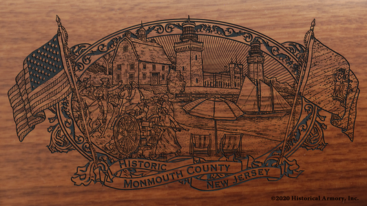 Monmouth County New Jersey Engraved Rifle