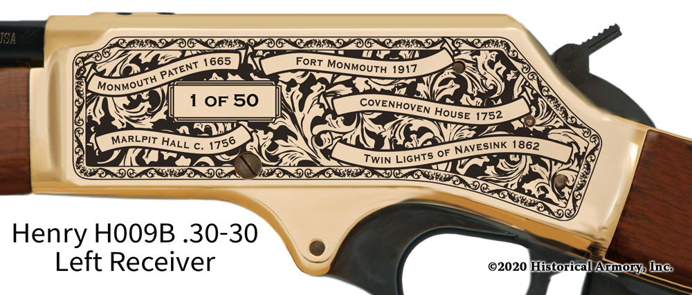 Monmouth County New Jersey Engraved Rifle