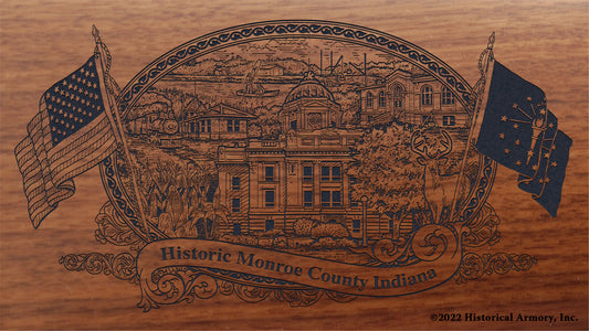 Monroe County Indiana Engraved Rifle Buttstock