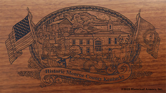 Monroe County Kentucky Engraved Rifle Buttstock