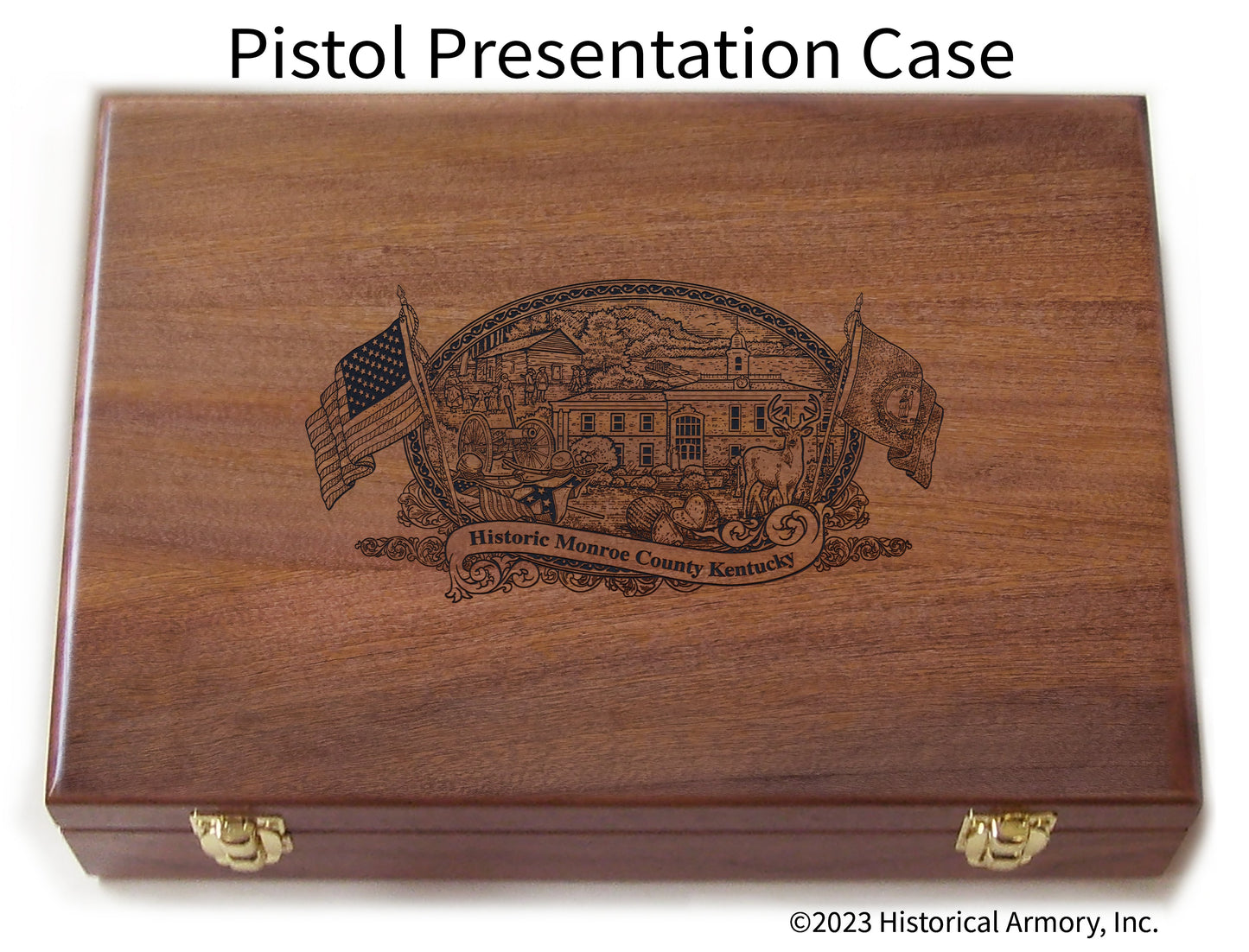 Monroe County Kentucky Engraved .45 Auto Ruger 1911 Presentation Case