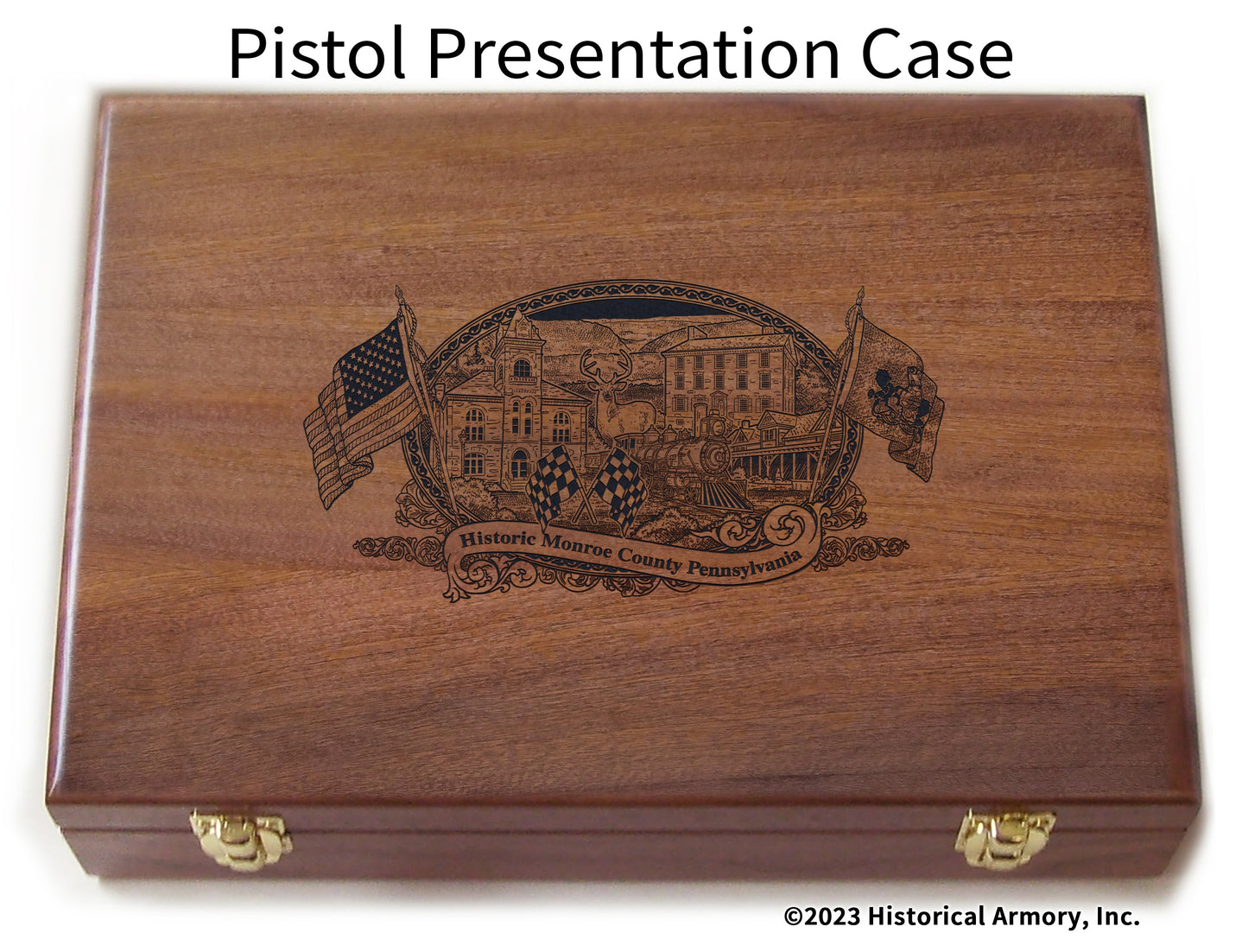 Monroe County Pennsylvania Engraved .45 Auto Ruger 1911 Presentation Case