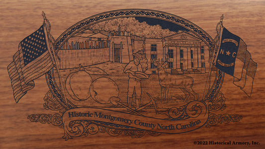 Montgomery County North Carolina Engraved Rifle Buttstock