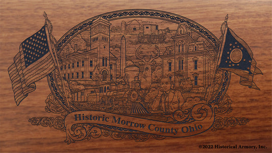 Morrow County Ohio Engraved Rifle Buttstock