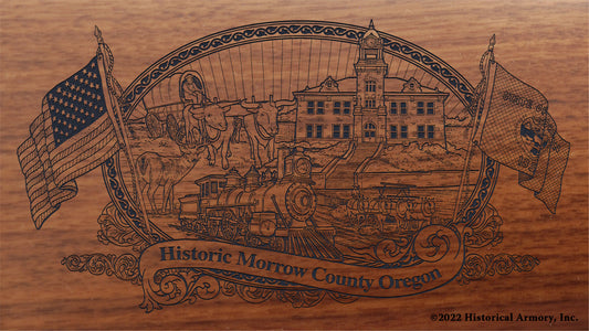 Morrow County Oregon Engraved Rifle Buttstock