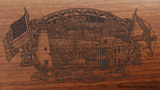 Nassau County Florida Engraved Rifle