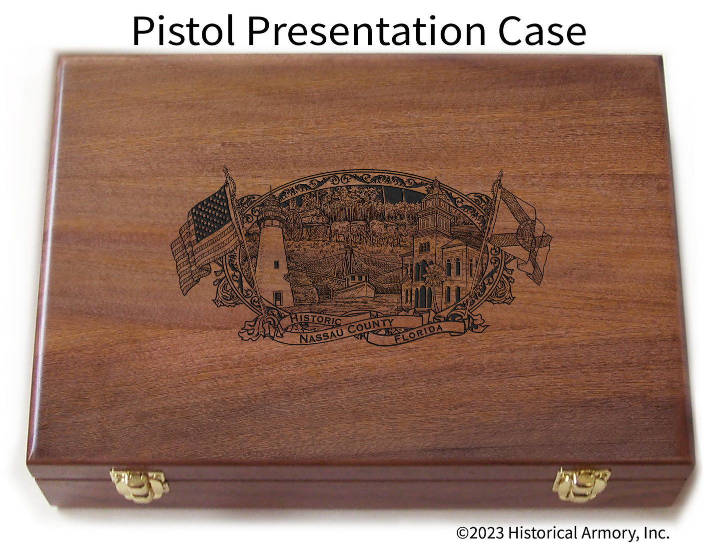 Nassau County Florida Engraved .45 Auto Ruger 1911 Presentation Case