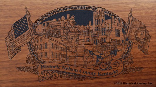 Nelson County Kentucky Engraved Rifle Buttstock