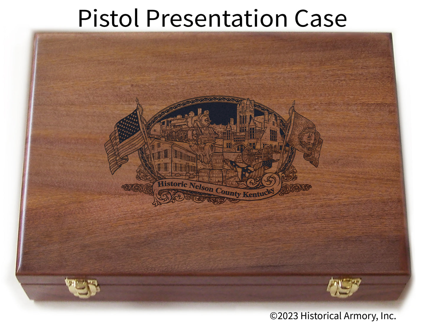 Nelson County Kentucky Engraved .45 Auto Ruger 1911 Presentation Case