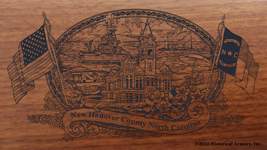 New Hanover County North Carolina Engraved Rifle Buttstock
