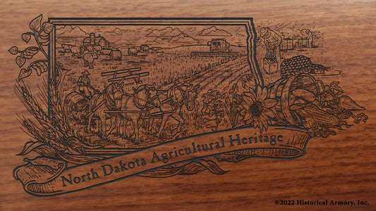 North Dakota Agricultural Heritage Engraved Rifle Buttstock