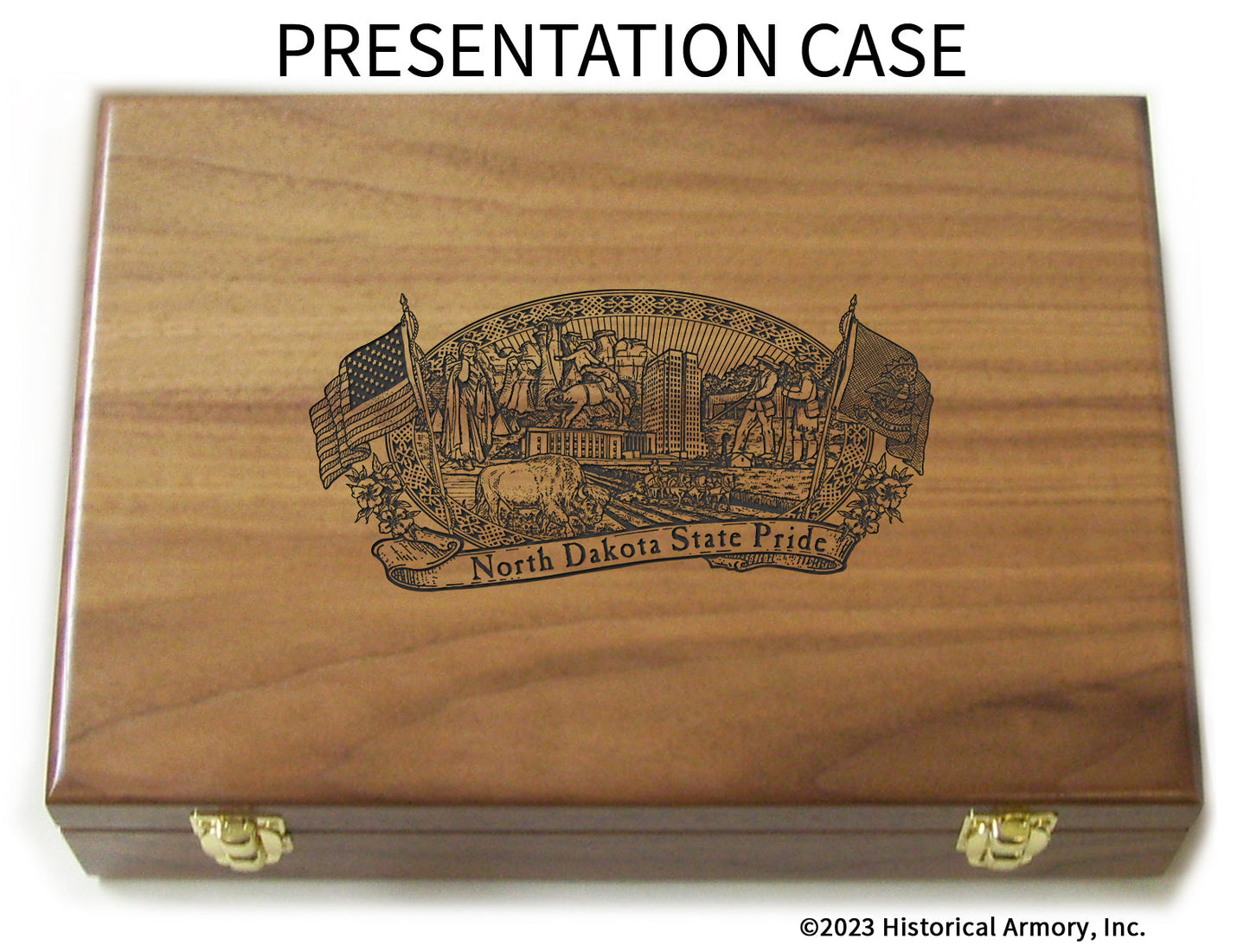North Dakota State Pride Limited Edition Engraved 1911 Presentation Case