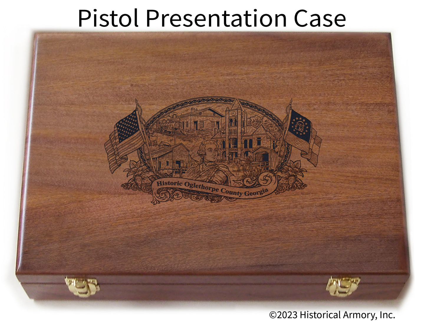 Oglethorpe County Georgia Engraved .45 Auto Ruger 1911 Presentation Case