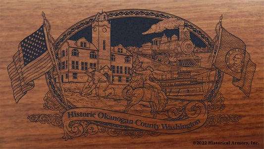 Okanogan County Washington Engraved Rifle Buttstock