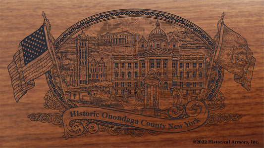 Onondaga County New York Engraved Rifle Buttstock