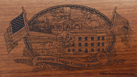 Osage County Kansas Engraved Rifle Buttstock