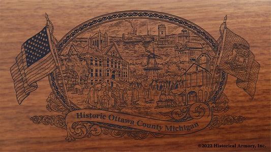 Ottawa County Michigan Engraved Rifle Buttstock