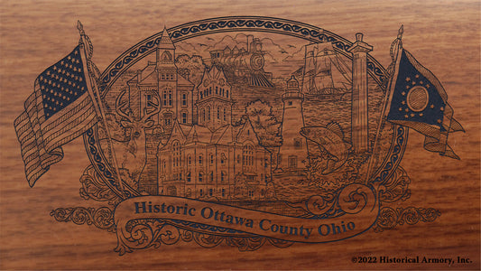 Ottawa County Ohio Engraved Rifle Buttstock