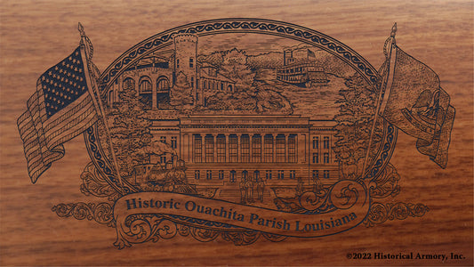Ouachita Parish Louisiana Engraved Rifle Buttstock