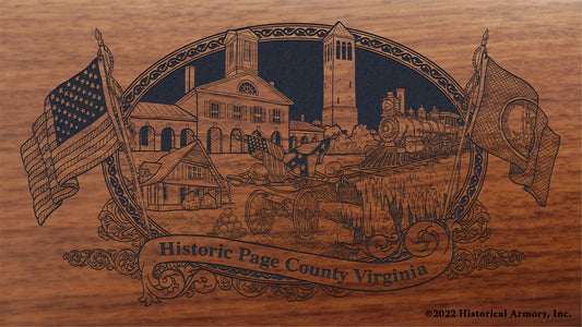 Page County Virginia Engraved Rifle Buttstock