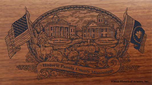 Panola County Mississippi Engraved Rifle Buttstock