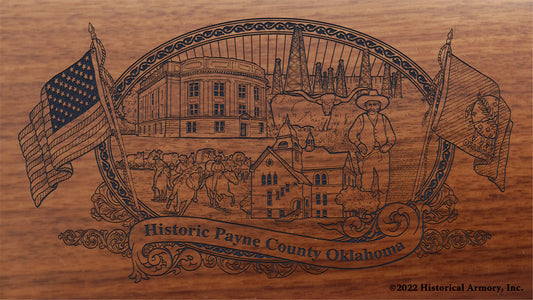 Payne County Oklahoma Engraved Rifle Buttstock
