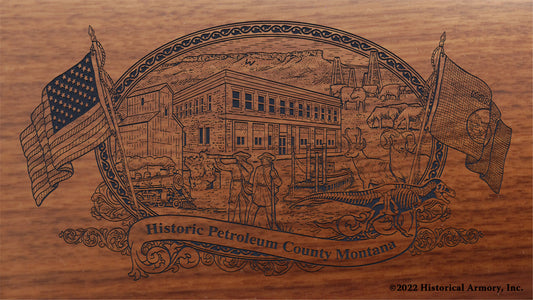 Petroleum County Montana Engraved Rifle Buttstock