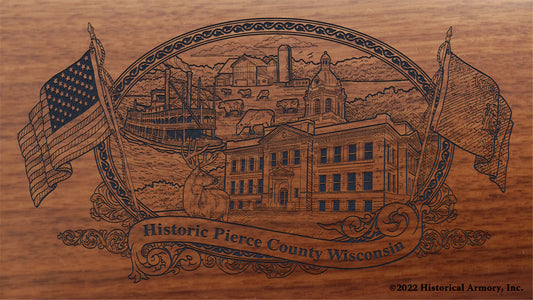 Pierce County Wisconsin Engraved Rifle Buttstock