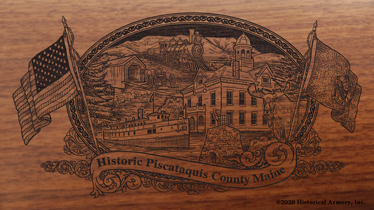 Piscataquis County Maine Engraved Rifle
