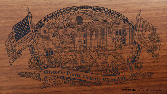 Platte County Wyoming Engraved Rifle Buttstock