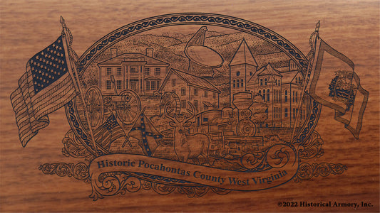 Pocahontas County West Virginia Engraved Rifle Buttstock