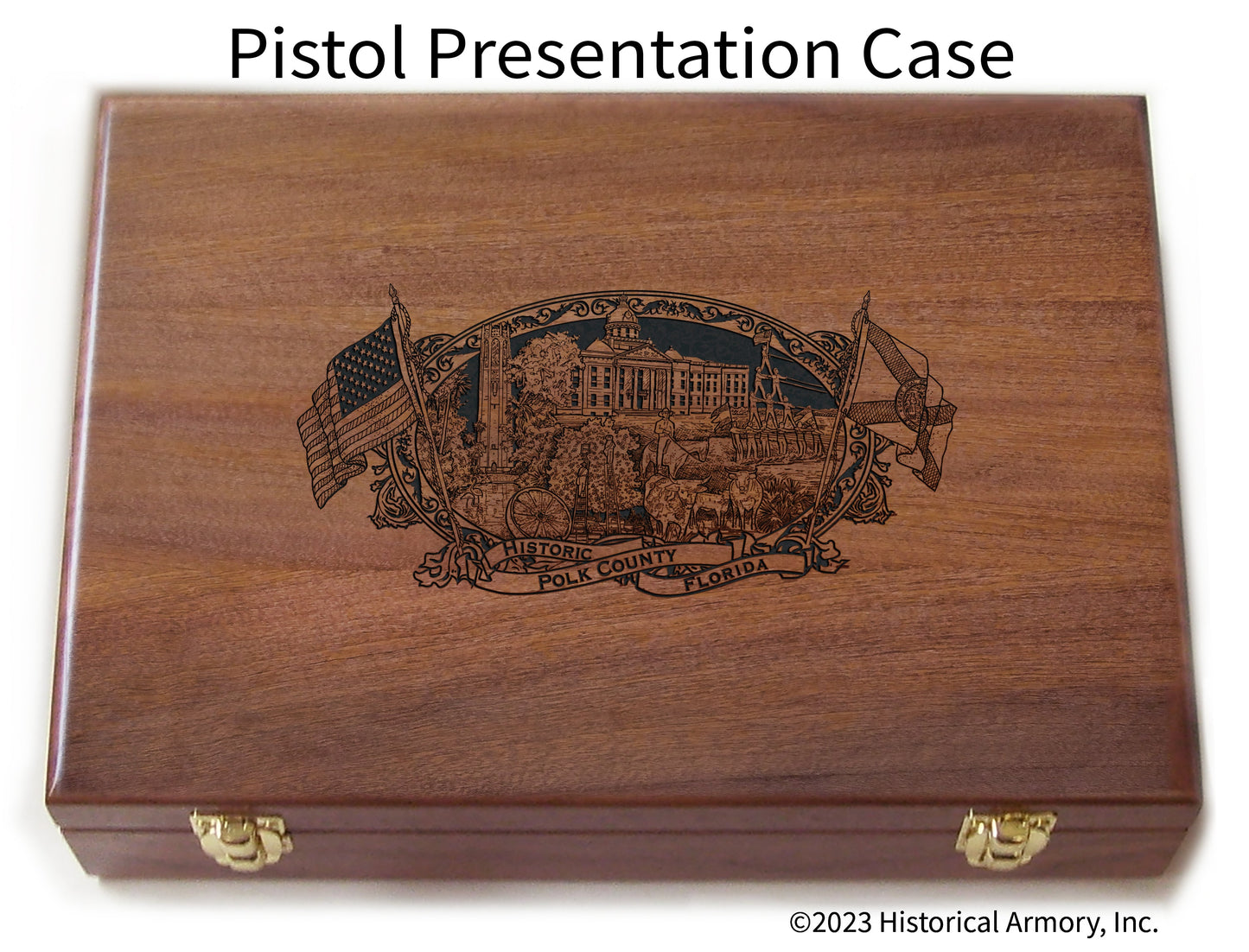 Polk County Florida Engraved .45 Auto Ruger 1911 Presentation Case