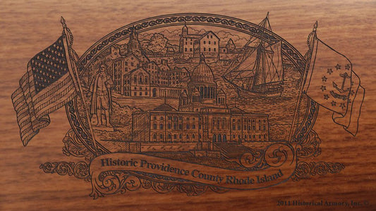 providence county rhode island engraved rifle buttstock