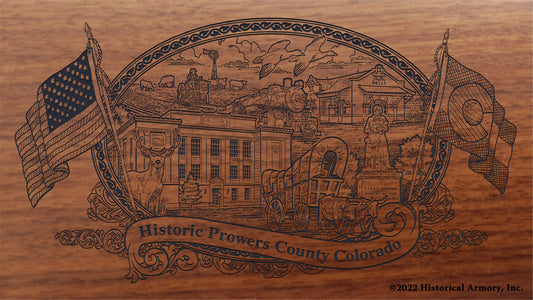 Prowers County Colorado Engraved Rifle Buttstock