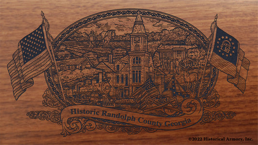 Randolph County Georgia Engraved Rifle Buttstock