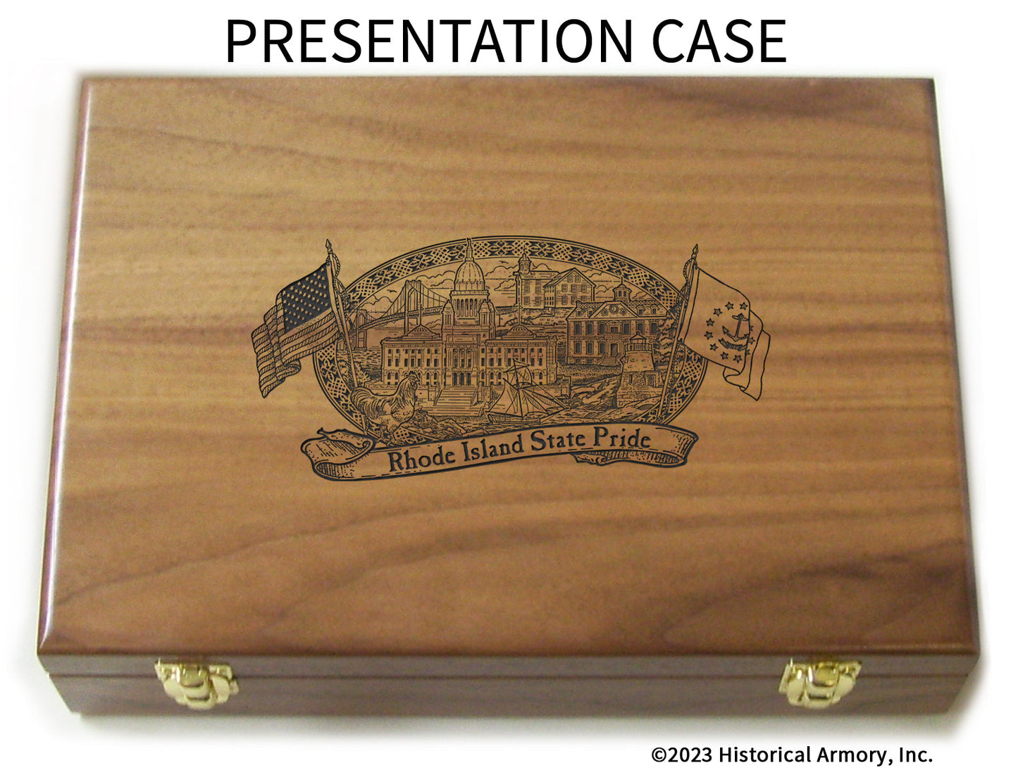 Rhode Island State Pride Limited Edition Engraved 1911 Presentation Case