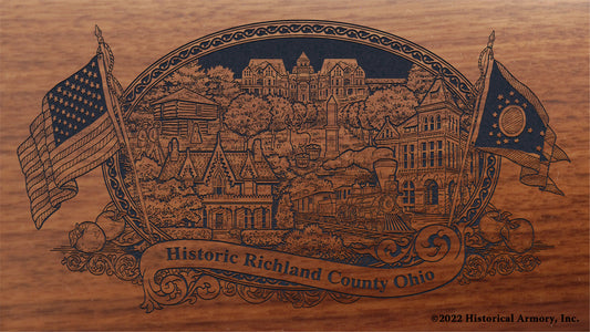 Richland County Ohio Engraved Rifle Buttstock