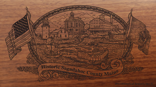 Sagadahoc County Maine Engraved Rifle