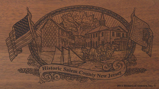 salem county new jersey engraved rifle buttstock