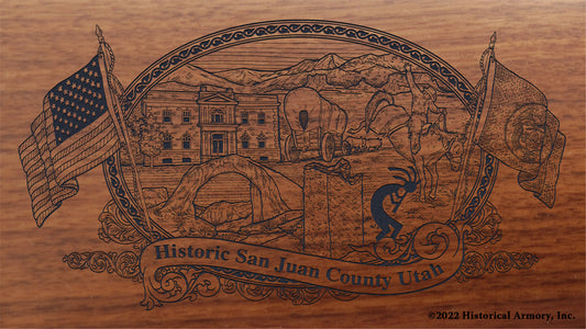 San Juan County Utah Engraved Rifle Buttstock