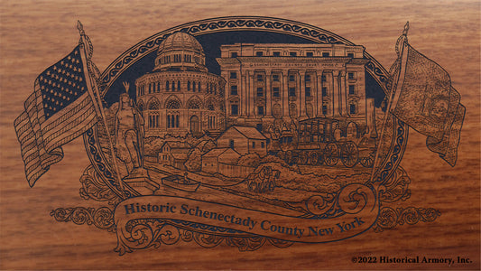 Schenectady County New York Engraved Rifle Buttstock