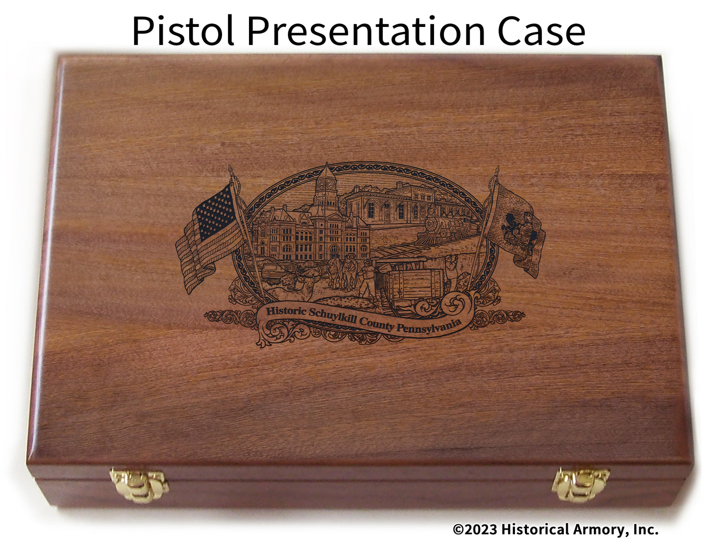 Schuylkill County Pennsylvania Engraved .45 Auto Ruger 1911 Presentation Case